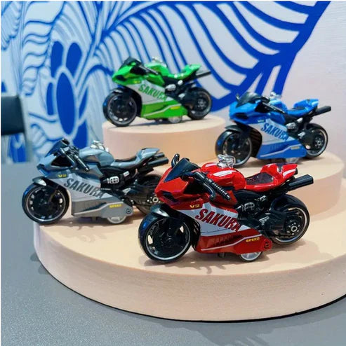 Mini Motorcycle Toy for Kids – High-Speed Friction Powered Pocket Bike