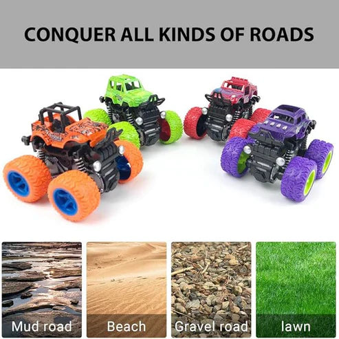 Monster Truck Toy Car – 360° Friction Powered Stunt Vehicle