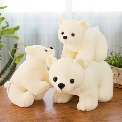 White Polar Bear Stuffed Plush – Ultra-Soft Arctic Animal Toy for Kids
